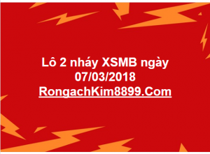 Lô 2 nháy XSMB ngày 07/03/2018