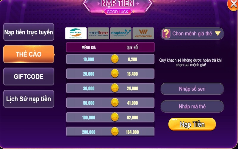 Hướng dẫn quy trình nạp tiền VB777 chi tiết