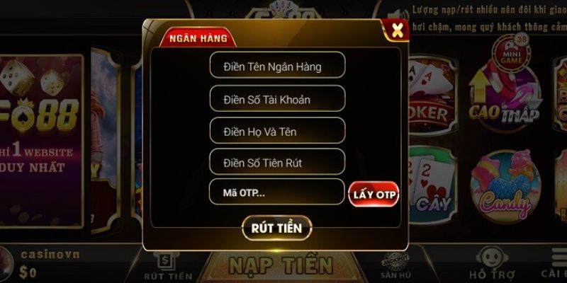 Hướng dẫn chi tiết từng bước thực hiện rút tiền FO88
