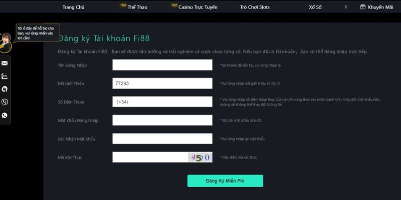 Hướng dẫn điền thông tin chính xác khi đăng ký FI88