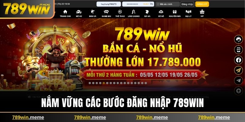 Nắm vững các bước đăng nhập 789win