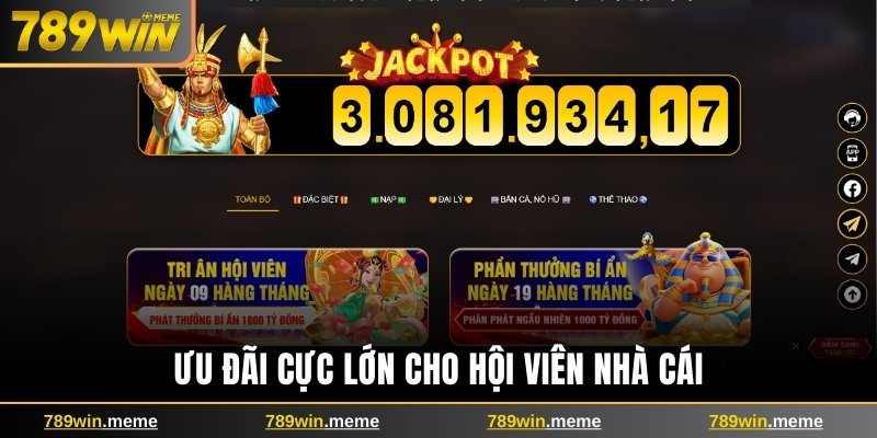 Ưu đãi cực lớn cho hội viên nhà cái
